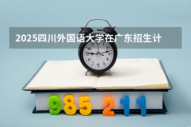 2025四川外国语大学在广东招生计划一览表
