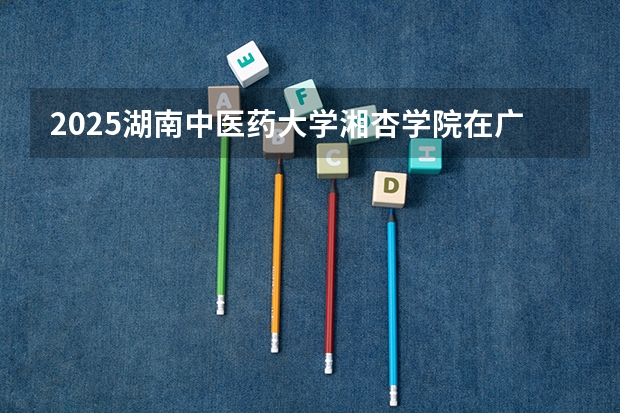 2025湖南中医药大学湘杏学院在广东招生计划一览表