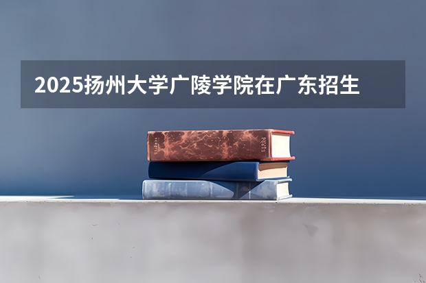 2025扬州大学广陵学院在广东招生计划一览表