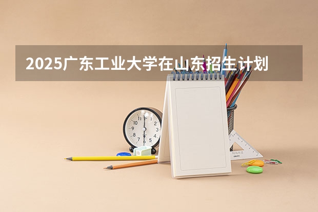 2025广东工业大学在山东招生计划一览表
