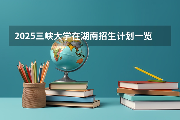 2025三峡大学在湖南招生计划一览表