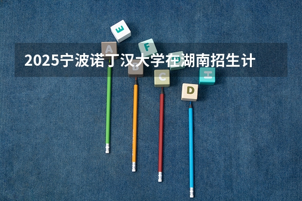 2025宁波诺丁汉大学在湖南招生计划一览表