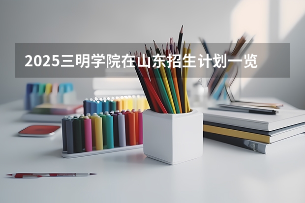 2025三明学院在山东招生计划一览表