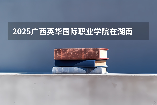 2025广西英华国际职业学院在湖南招生计划一览表