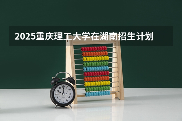 2025重庆理工大学在湖南招生计划一览表