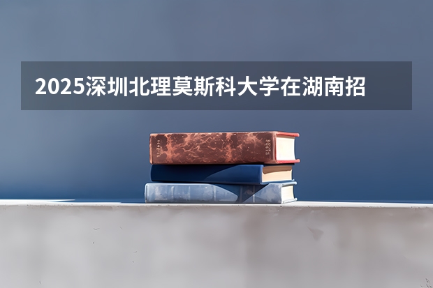2025深圳北理莫斯科大学在湖南招生计划一览表