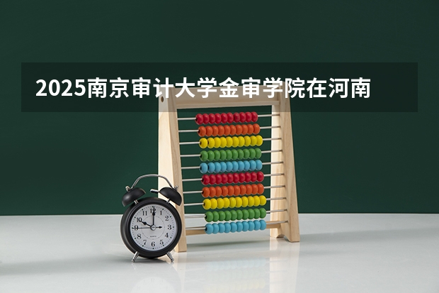 2025南京审计大学金审学院在河南招生计划一览表
