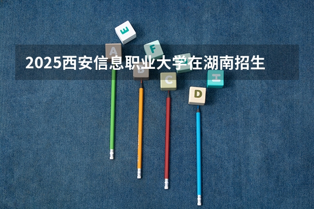 2025西安信息职业大学在湖南招生计划一览表