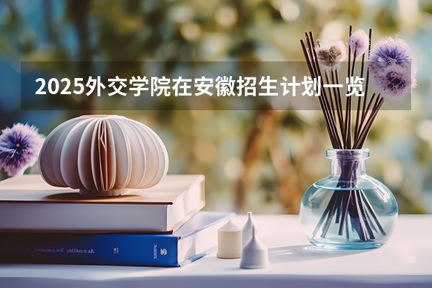 2025外交学院在安徽招生计划一览表