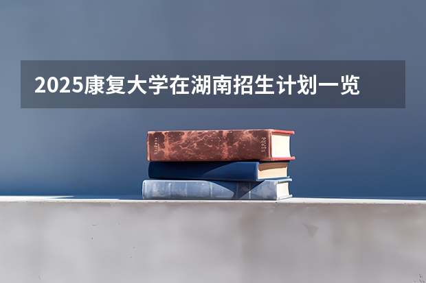 2025康复大学在湖南招生计划一览表