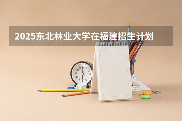 2025东北林业大学在福建招生计划一览表