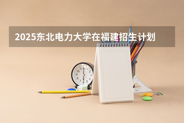 2025东北电力大学在福建招生计划一览表