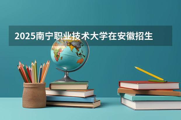 2025南宁职业技术大学在安徽招生计划一览表