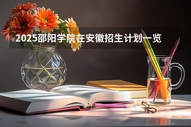2025邵阳学院在安徽招生计划一览表