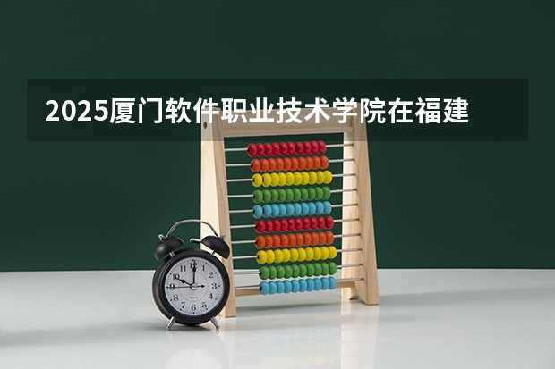 2025厦门软件职业技术学院在福建招生计划一览表
