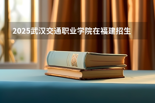 2025武汉交通职业学院在福建招生计划一览表
