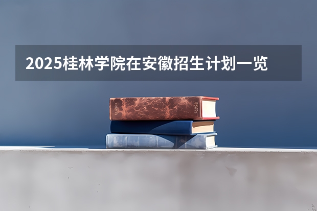 2025桂林学院在安徽招生计划一览表