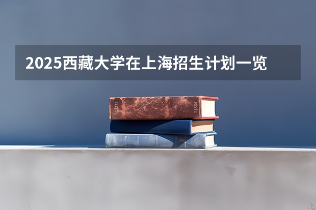 2025西藏大学在上海招生计划一览表