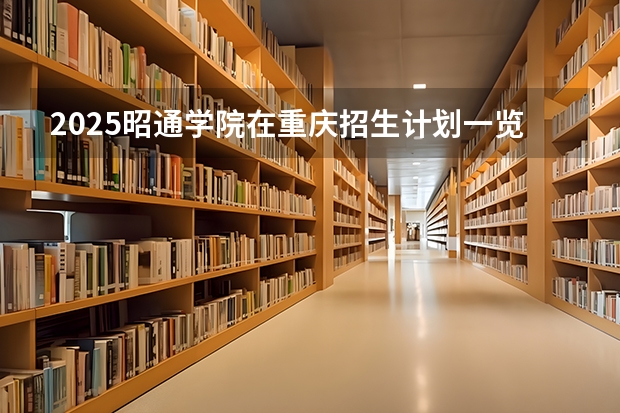 2025昭通学院在重庆招生计划一览表