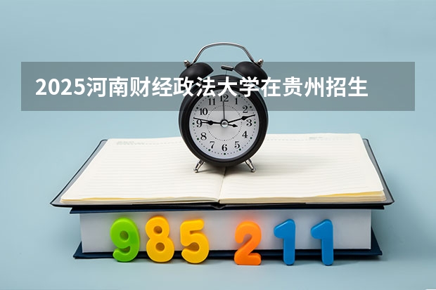 2025河南财经政法大学在贵州招生计划一览表