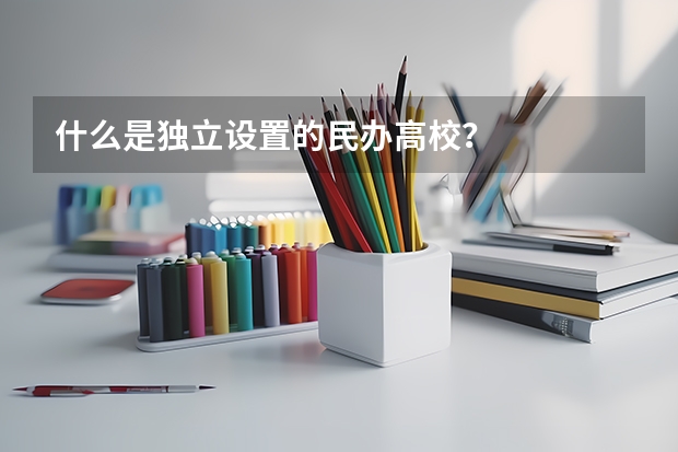 什么是独立设置的民办高校？
