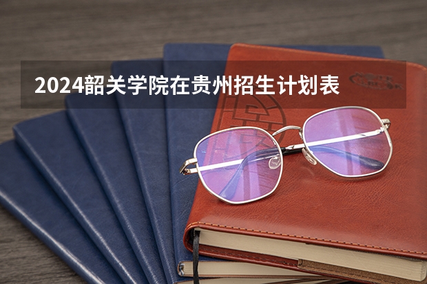 2024韶关学院在贵州招生计划表