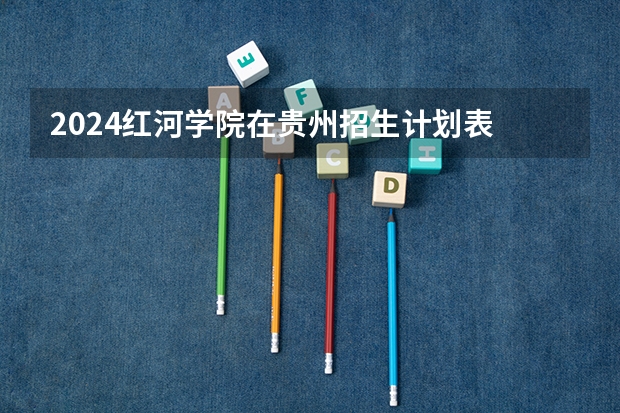 2024红河学院在贵州招生计划表