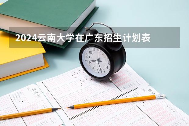 2024云南大学在广东招生计划表