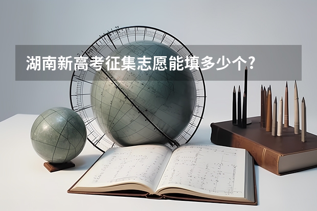 湖南新高考征集志愿能填多少个?