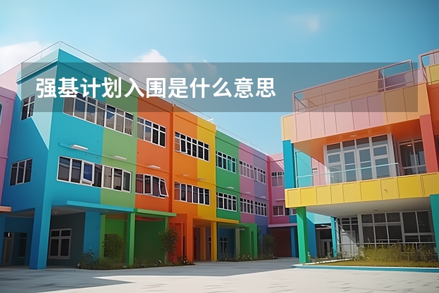 强基计划入围是什么意思