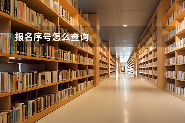 报名序号怎么查询
