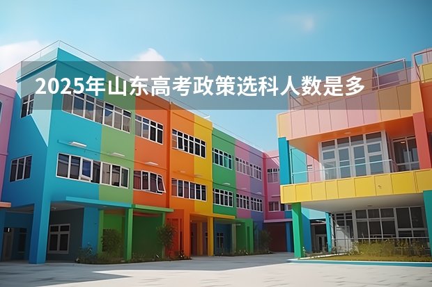 2025年山东高考政策选科人数是多少啊